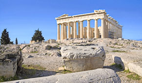 El Partenón en la Acrópolis de Atenas. CrucerosMediterraneo.com El Partenón en la Acrópolis de Atenas. CrucerosMediterraneo.com