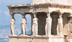 Tribuna de las Cariátides, Erecteion, Acropólis de Atenas. CrucerosMediterraneo.com Tribuna de las Cariátides, Erecteion, Acropólis de Atenas. CrucerosMediterraneo.com
