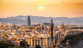 Vista aérea de Barcelona. CrucerosMediterraneo.com Vista aérea de Barcelona. CrucerosMediterraneo.com